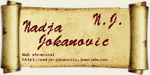 Nadja Jokanović vizit kartica